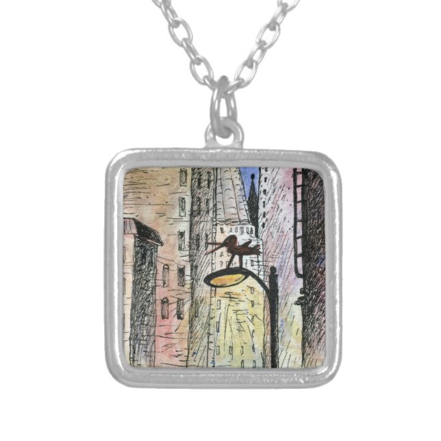 bird in the city necklace (Front)