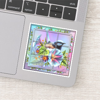 Bird in the Window Die Cut Sticker Decal