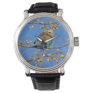 Bird in Tree and Blue Sky Photo Watch