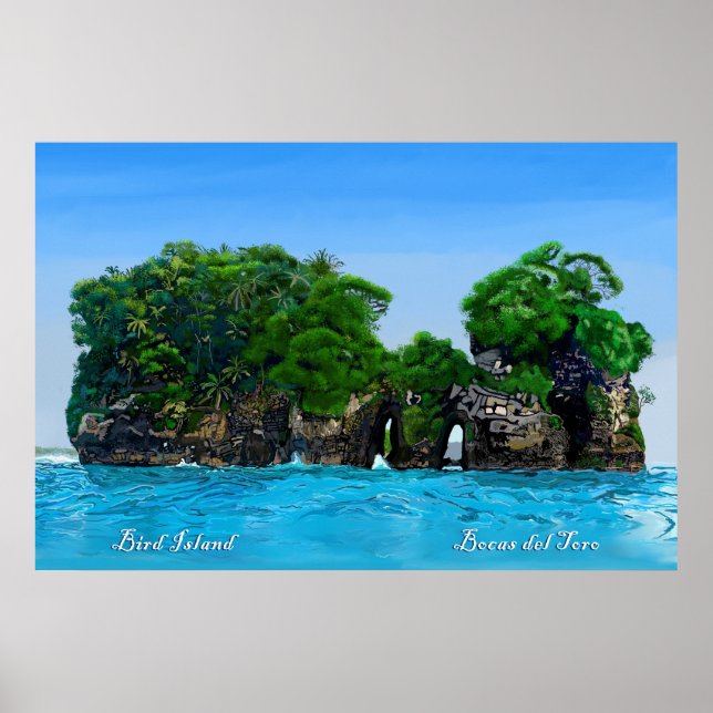 Bird Island Tropical Poster Bocas Del Toro Panama (Front)