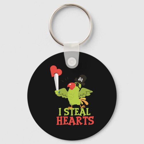 Bird Keeper Cockatoo Parrot Lover Valentines Day I Keychain