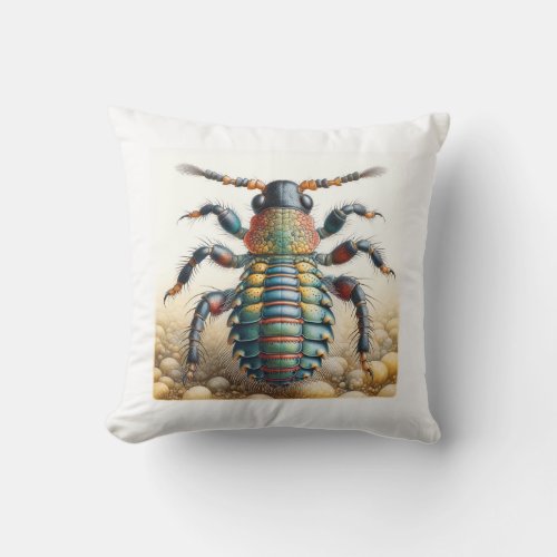 Bird Lice IREF1614 _ Watercolor Throw Pillow