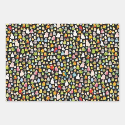 Bird Loafs (black) Wrapping Paper Sheets