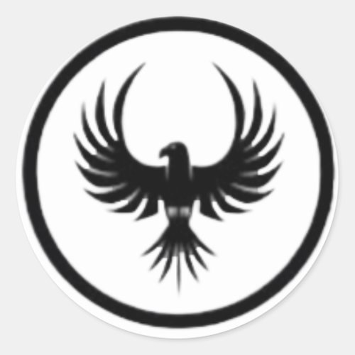 Bird logo classic round sticker