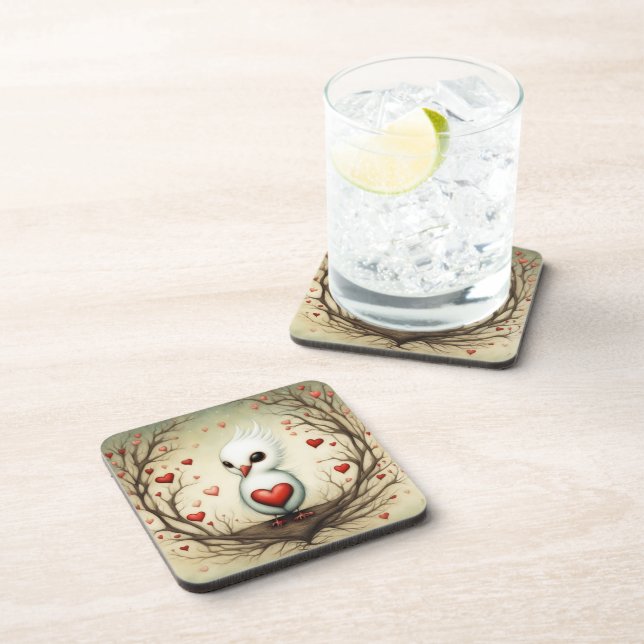 Bird Love 4 Beverage Coaster (Right Side)