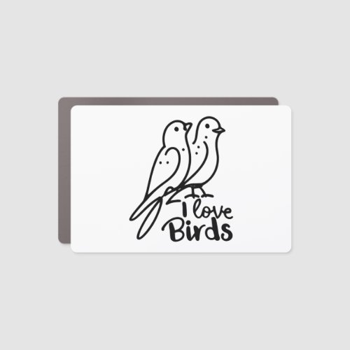 bird love car magnet