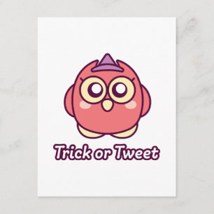 Bird Lover Halloween Cute Owl Witch Enclosure Card