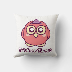 Bird Lover Halloween Cute Owl Witch Throw Pillow