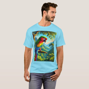 Bird Lover  Macaw Parrot Blue T-Shirt