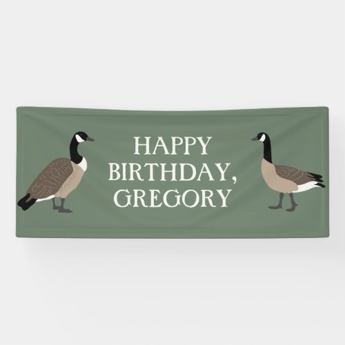 Bird Lovers Canada Geese Illustration Personalized Banner