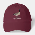 Bird Lovers Canada Goose Illustration Personalized Hat<br><div class="desc">Create a personalized accessory for bird lovers when you add your own custom message to this baseball cap. This hat features my realistic style illustration of a Canada goose in brown,  black and white. It's ready to be personalized with a name or message in white lettering.</div>