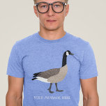 Bird Lovers Canada Goose Illustration Personalized Tri-Blend Shirt<br><div class="desc">Create a personalized accessory for bird lovers when you add your own custom message to this long sleeve t-shirt. This long sleeved graphic tee has a realistic style illustration of a Canada goose in brown, black and white. It's ready to be personalized with a name or message in white lettering....</div>