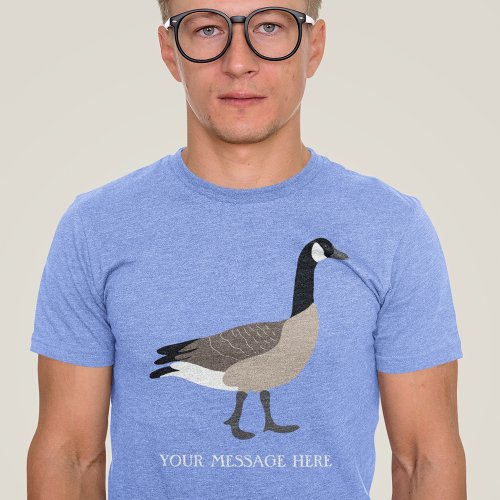 Bird Lovers Canada Goose Illustration Personalized Tri_Blend Shirt