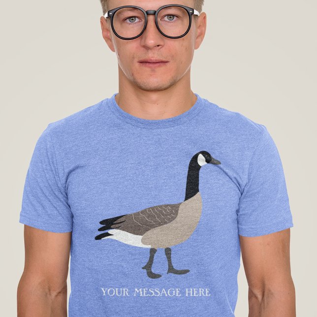 Bird Lovers Canada Goose Illustration Personalized Tri-Blend Shirt (Creator Uploaded)