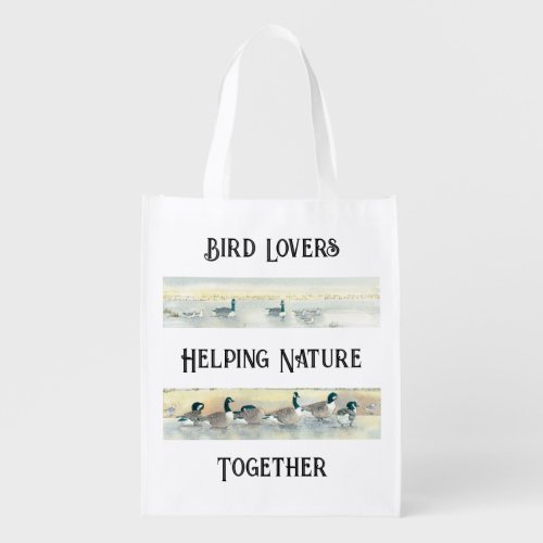 Bird Lovers Helping Nature Reusable Grocery Bag