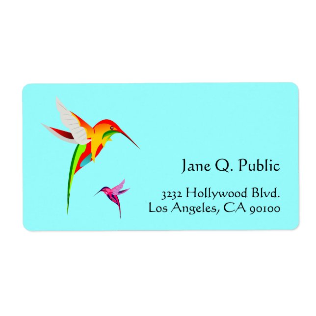 Bird Lovers Hummingbirds Label (Front)