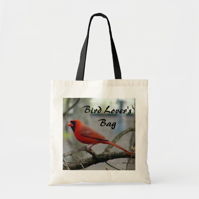 "Bird Lover's" Male Cardinal Tote Bag (Front)