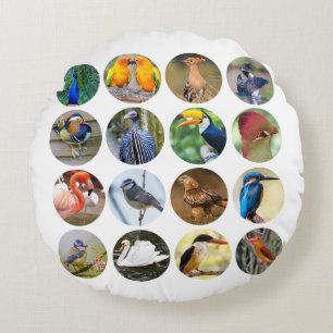 Bird Lovers Round Pillow