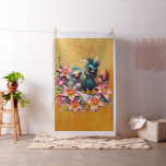 Bird magic in a sea of ​​flowers,  fabric
