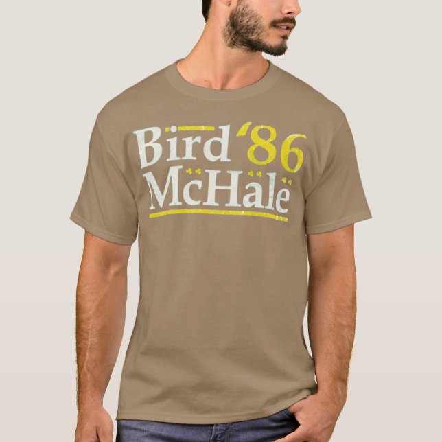Bird McHale '86 T-Shirt - Funny Boston Basketball  (Front)
