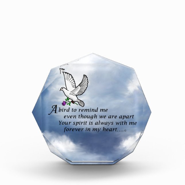 Bird Memorial Poem Award (Front)