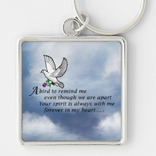 Bird Memorial Poem Keychain