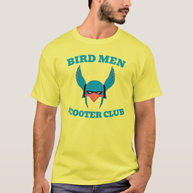 bIRD mEN sCOOTER cLUB, EDIT TEXT, T-Shirt (Front)