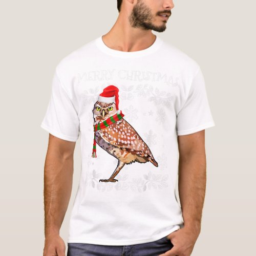 Bird Merry Christmas Ornament Burrowing T_Shirt