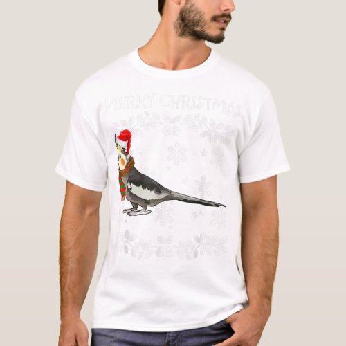 Bird Merry Christmas Ornament Cockatiel T_Shirt