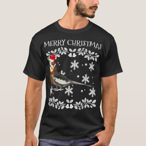 Bird Merry Christmas Ornament Cockatiel T_Shirt