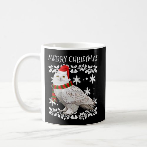 Bird Merry Ornat Snowy Owl Ugly Coffee Mug
