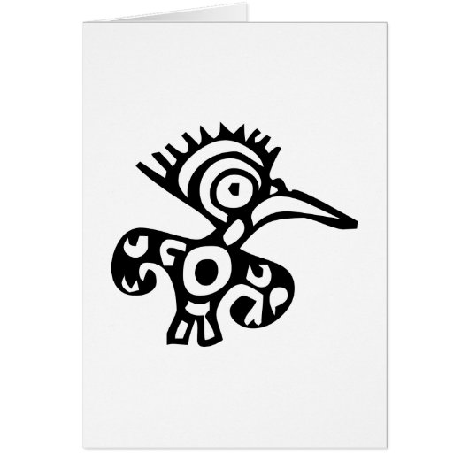 Bird, Mexican hieroglyph(Maya) Cards (Front)