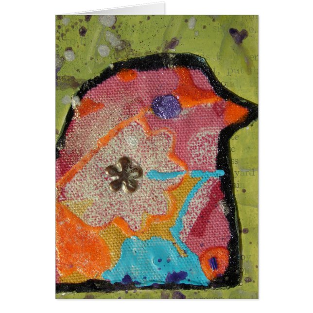 Bird Mixed Media All Occasions  Cards (Front)