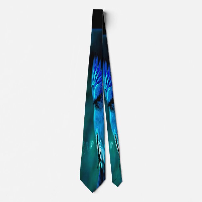 Bird Models: Mountain Bluebird 01-01 Neck Tie (Front)
