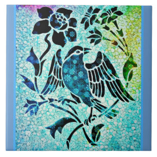 Bird Mosaic Ceramic Tile