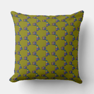 Bird & Mouse Throw Pillow