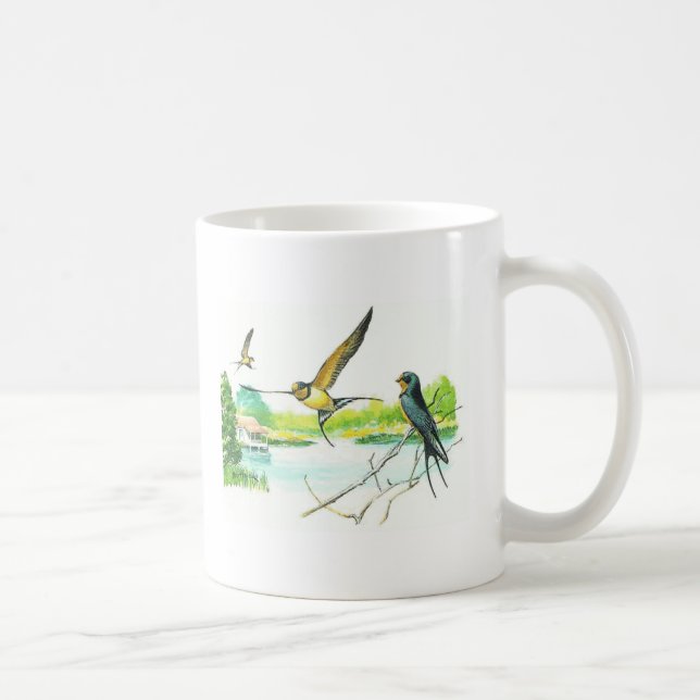 Bird Mug - Barn Swallow (Right)