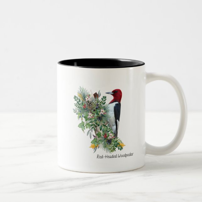 Bird Mug Red-Headed Woodpecker (Right)