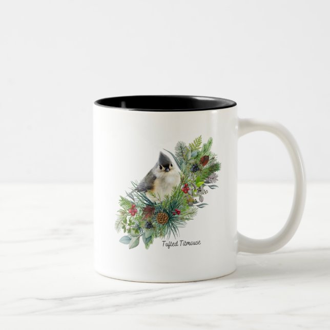 Bird Mug Tufted Titmouse  (Right)