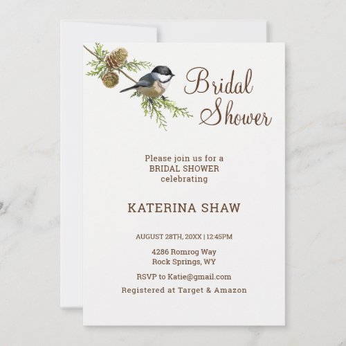 Bird Nature Bridal Shower Invitation