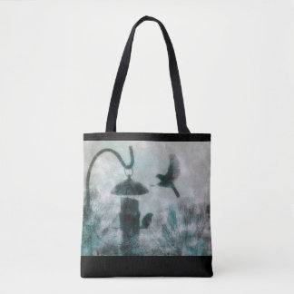 Bird Nature Mysterious Turquoise Tote Bag