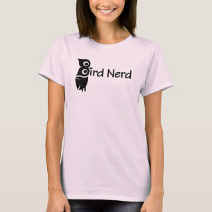 Bird Nerd and Owl Pink T-Shirt