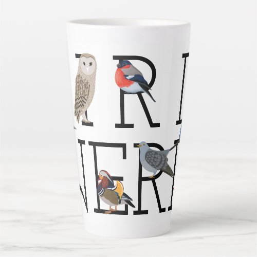 Bird Nerd Assortment Five Latte Mug