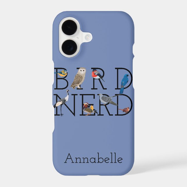Bird Nerd Assortment Five Personalize Iphone Case (Back)