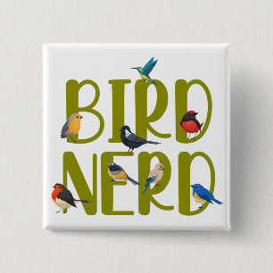 Bird Nerd Bird Watching Button