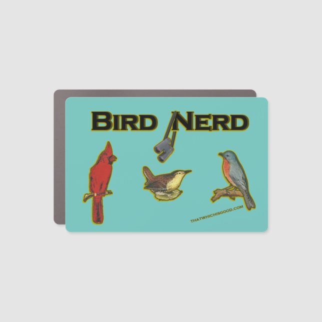 Bird Nerd  Car Magnet (Front)