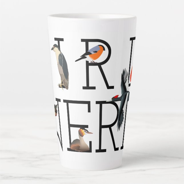 Bird Nerd Classic Collection Latte Mug (Front)