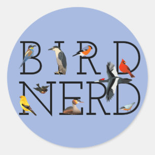 Bird Nerd Classic Round Sticker