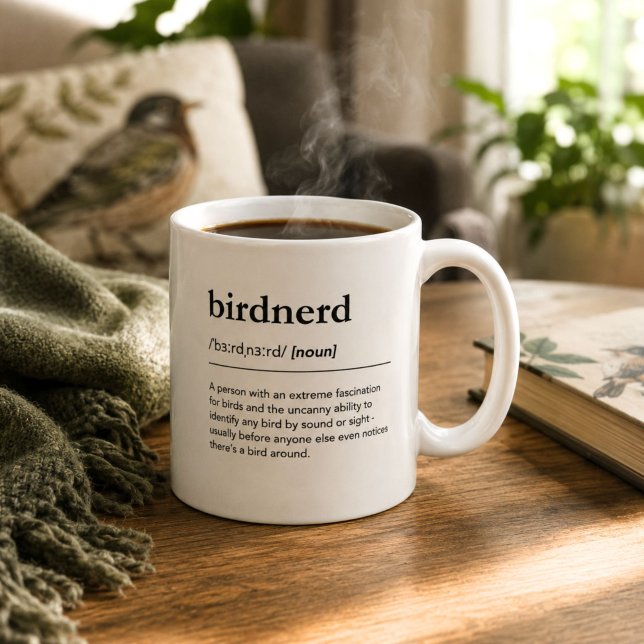 Bird Nerd Definition Funny Birdwatcher Gift Coffee Mug (Creator Uploaded)