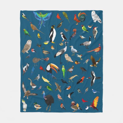 Bird Nerd Fleece Blanket